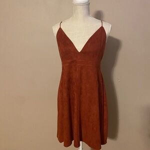 Sugarlips Rust Mini Dress with Spaghetti Straps